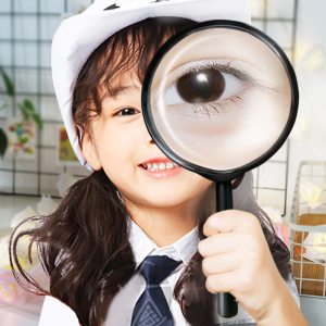 放大镜儿童科学玩具高清高倍防摔手持幼儿园大号阅读学生扩大镜