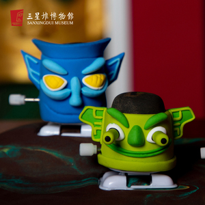 三星堆博物馆diy系列轻黏土移动面具橡皮泥无毒儿童玩具生日礼物