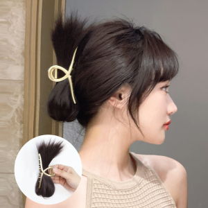 假发女鲨鱼夹丸子头仿真自然发夹假发抓夹后脑勺发包懒人盘发神器