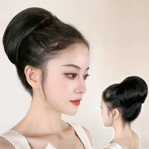 百魅丝 赫本头新娘发包丸子头假发发包盘发器汉服古风发髻花苞头