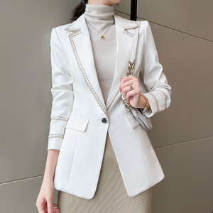 白色西装外套女欧美风高端秋装新款气质时尚名媛风洋气高级感西服