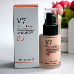 韩婵v7懒人素颜水嫩隔离霜30g寒韩蝉禅遮瑕控油提亮肤色bb粉底液