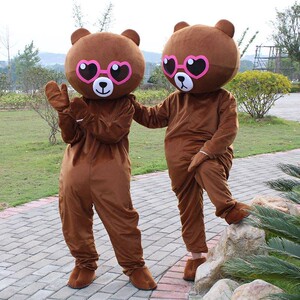 000人付款淘宝熊大熊二人偶服装光头强演出衣服动漫人物玩偶服成人穿