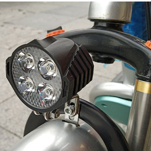 songi松吉电动自行车头夜行照明灯锂电车36v48v60v车灯带喇叭一体