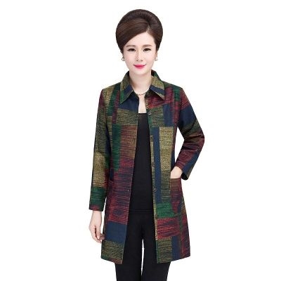 中衣款外套秋冬季外衣中老年装女风长宽松休闲大码妈z妈装加绒