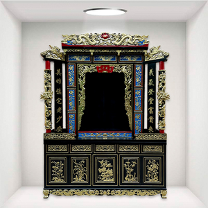 实木关公佛龛立柜祖先神台佛堂供桌寺庙院宗氏祠堂供奉神龛位定制