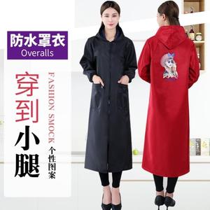 冬季加绒加厚工作服棉衣女加长冬款过膝女士大人防水罩衣护衣围裙