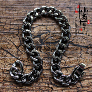 新款信鑫钛 纯g钛 抗过敏耐汗蚀男女金属手链手环 牛仔链 男女首