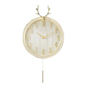 鹿头挂钟客厅钟摆