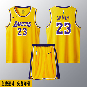 科比球衣24号8号篮球服套装湖人詹姆斯23号6号球衣背心定制比赛服
