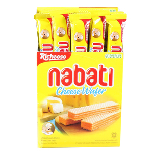 进口印尼nabati丽芝士纳宝帝威化饼干200g奶酪草莓味夹心休闲饼干