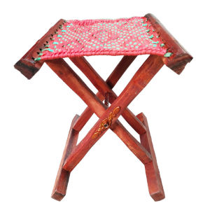 山小实木马扎子清漆红漆折叠凳便携钓鱼画凳n童槐木户外儿子东椅