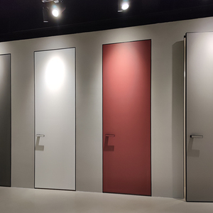 极简隐形门暗门窄边隐框门室内平开门定制卧室门可刷漆静音铝木门