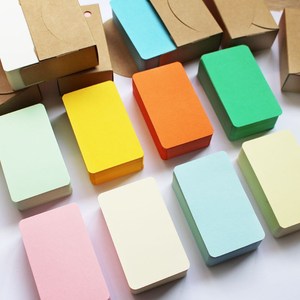 抽签卡片空白小卡片diy纯色牛皮纸包邮单词卡迷你卡纸明信片