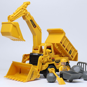 儿童玩具车宝宝小号工程车耐摔挖掘机惯性三合一翻斗推土车模型