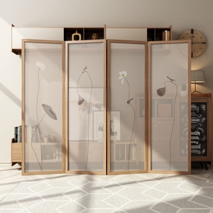 包邮屏风卧室遮挡床边隔断客厅进门可移型折叠隔出小房间小户动p