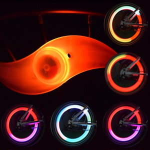 自行车风火轮灯单车配件辐条灯夜骑行装备山地车柳叶钢丝灯警示灯