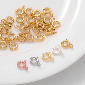 14k包金弹簧扣保色项链扣子接头手链收尾扣14k金diy配件龙虾扣