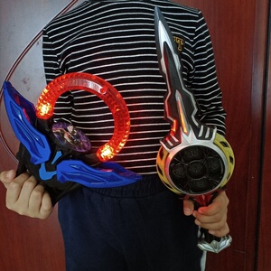 黑暗奥特曼变身器玩具伽古拉感应圆环黑暗之环欧布圣剑套装召唤器