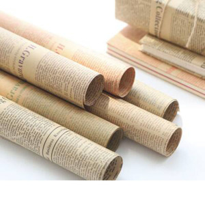 牛皮鲜花韩国包书纸书皮纸礼品礼物包装纸英文报纸纯色复古材料