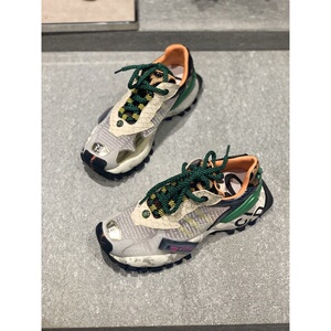 尚美度2021夏季新款厚底真皮网面透气老爹女鞋拼色运动鞋京弗0人付款