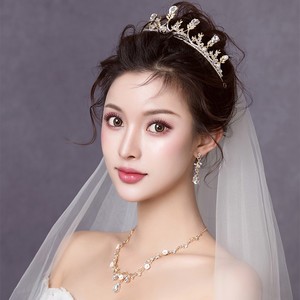 求婚头纱皇冠新娘结婚头饰套装18成年礼森系婚纱王冠女十八岁生日