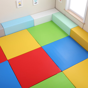 幼儿园软体拼接地垫早教中心墙壁软包儿童防摔宝宝室内爬行软垫子