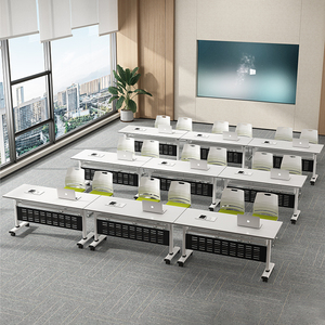 折叠会议桌长桌可移动办公桌会议室桌椅组合辅导班课桌双人培训桌