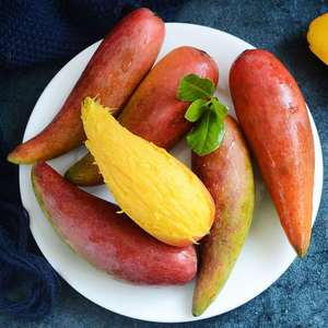 5斤海南辣椒芒手指芒牙签芒小贵妃芒果小核芒 当季新鲜水果非台农