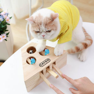 宠物猫玩具打地鼠逗猫棒耐咬折耳布偶益智玩具小猫咪磨牙逗猫玩具