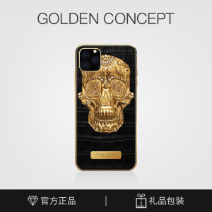 瑞典古德康赛GoldenConcept 24K限量黄金钻石奢华私人苹果11PRO/MAX定制手机壳保护套