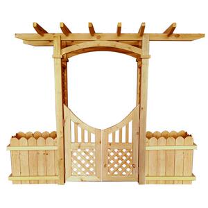 花园木门栅栏门庭院门户外防腐碳化木篱笆门实木院子围栏小门