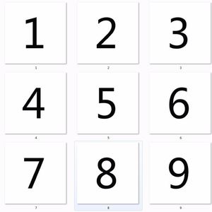 数字卡片幼儿f园教具数字点数卡片宝宝早教启蒙认知卡片自闭症儿