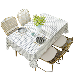 黑白格子桌布pvc防水