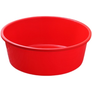 初芬加厚塑料大红盆圆形洗澡盆洗衣被盆脸盆宠物盆家用大号泡澡桶