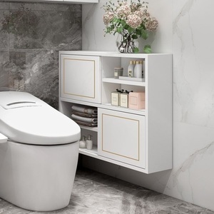 初芬浴室防水马桶柜卫生间收纳柜实木边柜储物壁挂吊柜厕所落地置