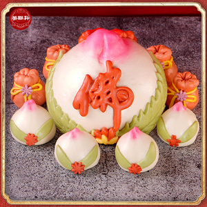 供佛花饽饽祭祀活动素食花馍馒头胶东花饽饽寺庙供奉佛事贡品上供