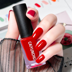 樱桃红指甲油免烤