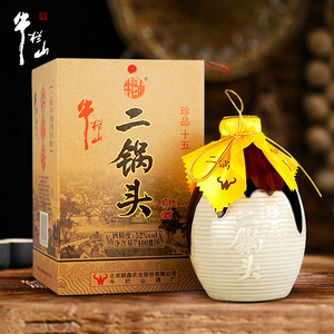 牛栏山白酒清香型珍品15年二锅头52度400ml*6瓶箱装(含三个礼袋)