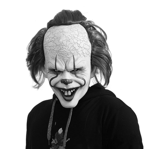 万圣节小丑回魂发光面具恐怖成人男女全脸joker希斯莱杰笑脸头套