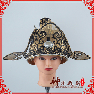 000人付款淘宝精品戏曲盔头  高档京剧盔头  侯帽  耳不闻 工艺品级别