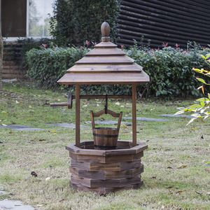 水井木制许愿井古井工艺品装饰防腐木花盆花架创意个性拍摄道具