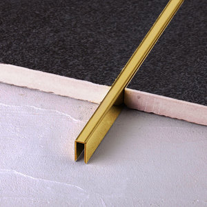 304不锈钢收边装饰条瓷砖背景墙压边美缝金属线条钛金极窄u型槽sl