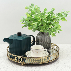 茶几摆件现代简约床上装饰品创意酒店别墅托盘套装样板房软装摆设