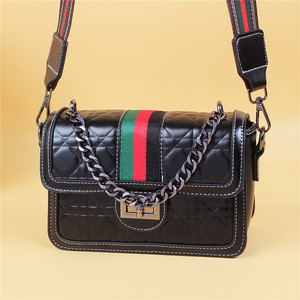 名牌尚古驰正品cucci酷奇包包小方包欧美锁扣女包链条单肩斜挎包