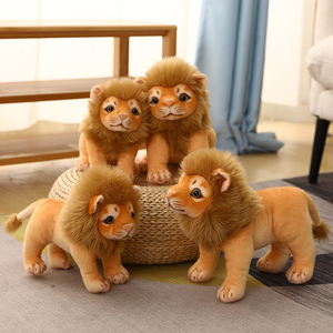 可爱仿真小狮子玩偶毛绒玩具狮子王公仔抱枕布娃娃生日礼物虎玩偶