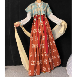 演出服唐风汉服远山娥黛原创唐制复原图仕女秋季刺绣诃子裙如梦令