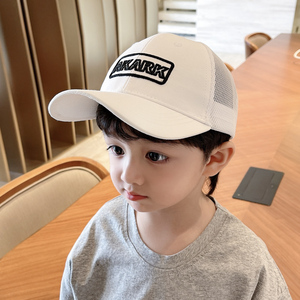 儿童棒球帽男孩帽子夏季薄款女孩鸭舌帽宝宝太阳帽网帽洋气遮阳帽