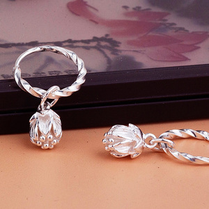 老凤祥银耳环纯银正品