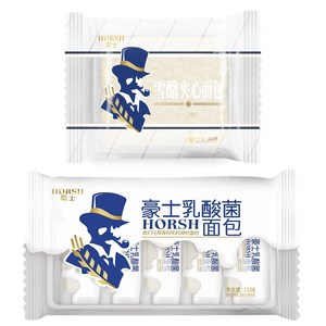 豪士官方旗舰店乳酸菌小口袋面包110g 雪酪90g蛋糕共200g